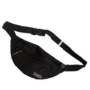 MAXTOP Adjustable Crossbody Fanny Pack Waist Bag Shoulder Bag Black 14"x6" EUC